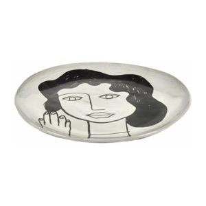 Dinerbord Serax La Mère Tableware By Marie Michielssen Off White Black L 25 cm