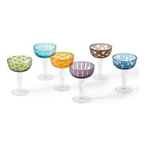 Pols Potten Champagneglas Coupe Cuttings Multicolour (Set van 6)