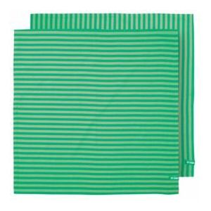 Theedoek Pip Studio Stripes Green 65 x 65 cm (Set van 2)