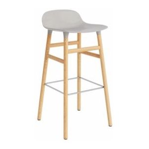 Barstoel Normann Copenhagen Form Barstool 75 cm Oak Warm Grey