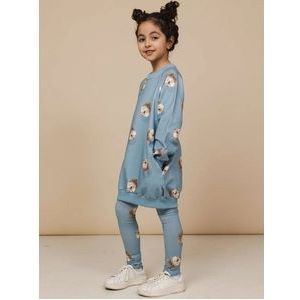 Sweater Dress Snurk Kids Hedgy Blue-Maat 140
