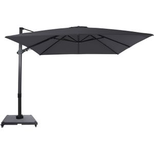 AXI Apollo Premium Zweefparasol 300x300cm incl parasolvoet met wielen Antraciet/grijs – Complete set