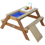 AXI Emily Zand & Water Picknicktafel met Speelkeuken wastafel Bruin - Incl. 17-delige accessoire-set