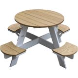 AXI UFO Picknicktafel Rond Bruin/wit