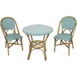 AXI Jacqueline Rotan Bistroset Groen/wit