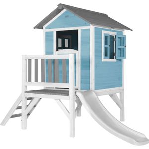 AXI Lodge XL Speelhuis Caribisch Blauw - Witte Glijbaan