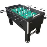 Cougar Defender Voetbaltafel met Bekerhouder Zwart - 136x76x88cm - 55kg – met ballen en scoretellers