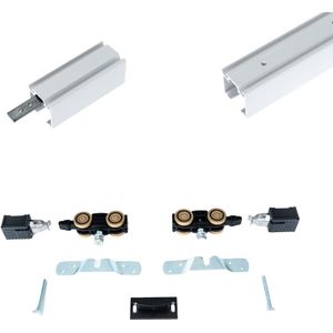 Xperta set 2m rail - Wit - Plafond opbouw - Enkele deur - opbouw