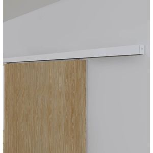 Xperta set 6m rail - Wit - vloerplint - Enkele deur - opbouw