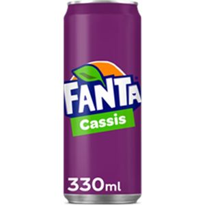Frisdrank Fanta cassis blik (24x33cl)