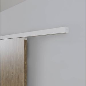 Xperta set 6m rail - Wit - vloerplint - Dubbele deur - inbouw manual fix
