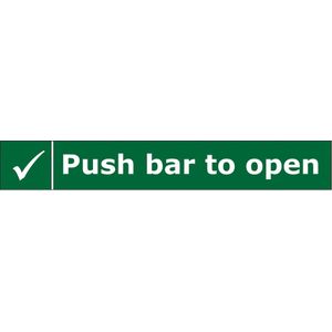 Sticker (push bar to open)