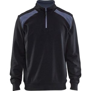 Blaklader sweater halve rits 3353-1158 zwart/grijs mt XL
