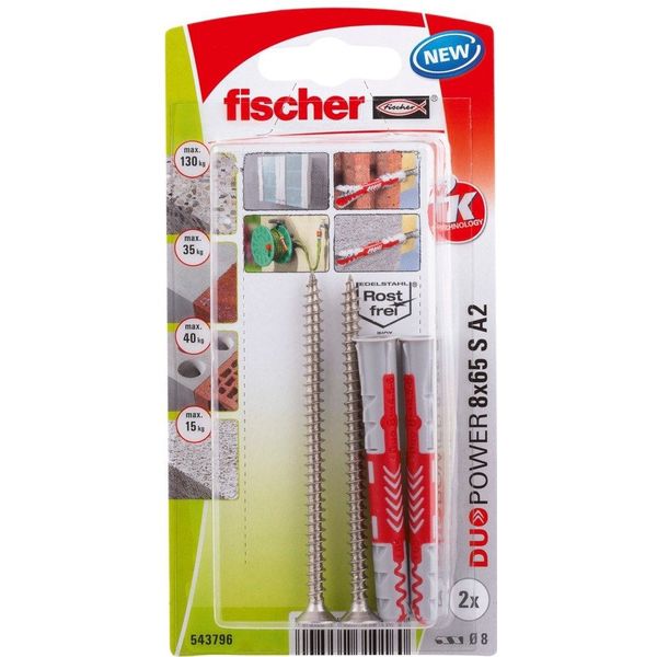 Fischer 538246 Duopower Plug 8x65 S 25 pcs.