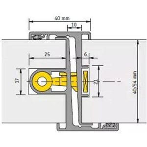 Alprokon deurnaald Prefab 40mm 2450mm Ls Nemef type 007