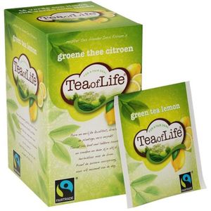 Tea of Life Fairtrade groene thee citroen 1 kops (20x2gr)