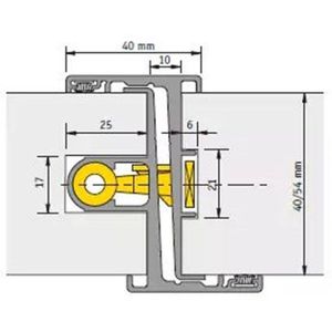 Alprokon deurnaald Prefab 40mm 2450mm Rs Nemef type 007