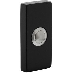 Deurbel rechthoekig 65x30x10mm verdekt structuur zwart