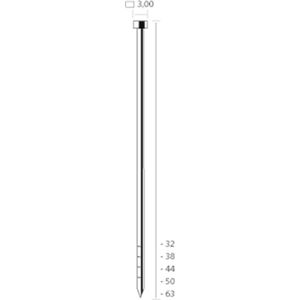 Union nagel schuin 21gr. vz NA 63mm (2500st)