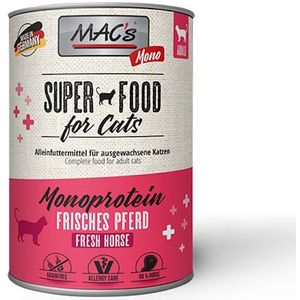 MAC's Cat Adult Monoprotein 400g Dose Katzennassfutter Sparpaket 12 x 400 Gramm Pferd
