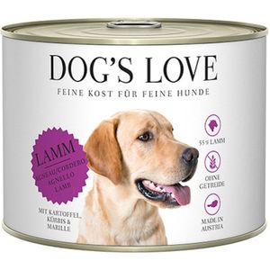 Dog's Love Classic 200g Dose Hundenassfutter Sparpaket 12 x 200 Gramm Lamm mit Kartoffel, Kürbis & Marille