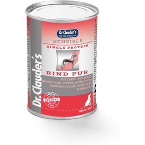 Dr. Clauder's Sensible 400g Dosen Hundenassfutter Sparpaket Rind Pur 12x400g