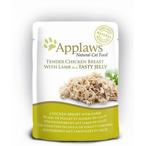 Applaws Gelee 70g Beutel Katzennassfutter Sparpaket 32 x 70 Gramm Hähnchenbrust mit Lamm
