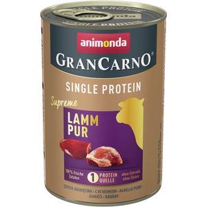 animonda Gran Carno Single Protein Supreme 400g Dose Hundenassfutter Sparpaket 12 x 400 Gramm Lamm pur
