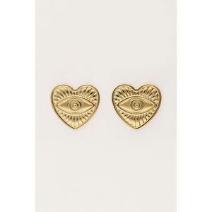 Iconic oorhangers met hartjes ogen