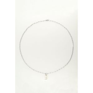 Schakelketting met glazen imitatieparel