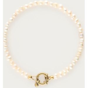 Zoetwaterparel kralen armband met slotje