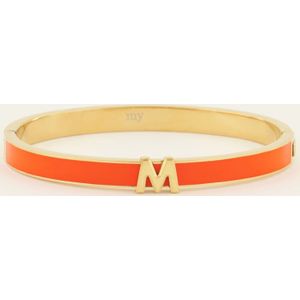 Oranje bangle met initial