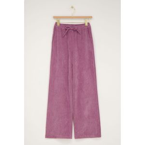 Roze wide leg broek van corduroy