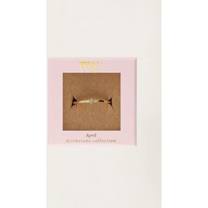 Minimalistische geboortesteen ring