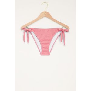 Lichtroze bikini broekje met V-shape&rib