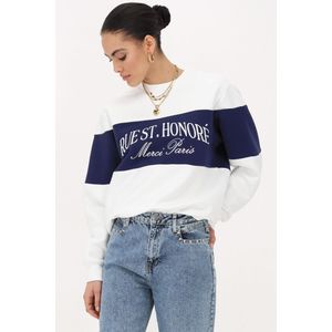 Wit met blauwe sweater''Rue st. honoré''
