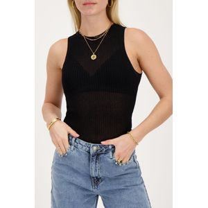 Zwarte basic tanktop