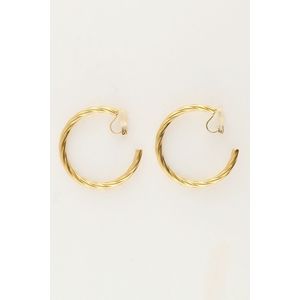 Clip oorringen met chunky twist