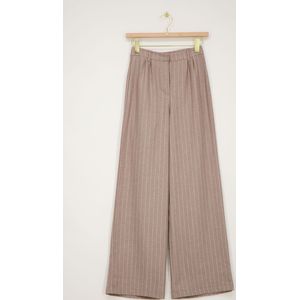 Beige pinstripe pantalon