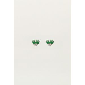 Studs groen mini hart