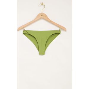 Groen glanzend bikini broekje met V-shape