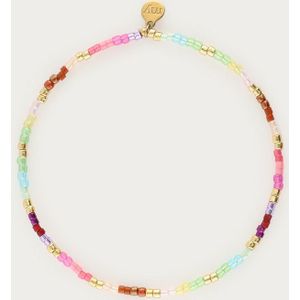 Armband met blauwe&roze Miyuki kralen