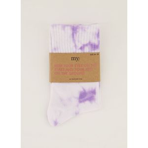 Tie dye sokken paars