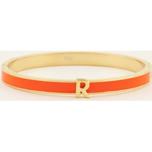 Oranje bangle met initial