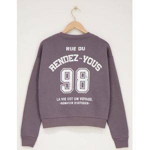 Donkergrijze sweater"Rue du rendez vous"