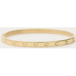 Bangle met gegraveerde hartjes