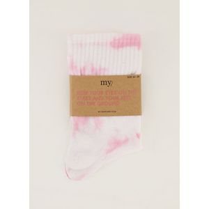 Tie dye sokken roze