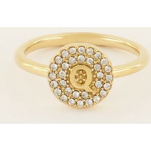 Initial ring met strass