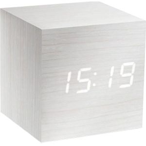 Gingko - Cube Click Clock White