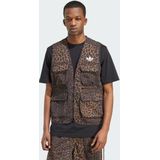 adidas Originals - Jassen - Bruin - Luipaardprint - Dames Vest